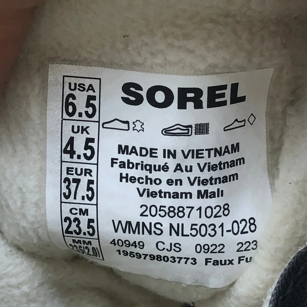 Sorel Explorer II Joan Faux Fur Waterproof Boots Gray NL5031-028 Womens 6.5